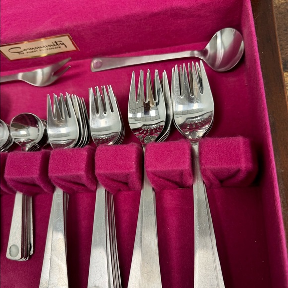Vintage 64pc Rosenthal Plus Stainless Steel Flatware Set - Picture 5 of 13